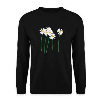 Margeriten - Unisex Pullover - Schwarz - Vorne - Alina (178cm) & Michal (187cm)
