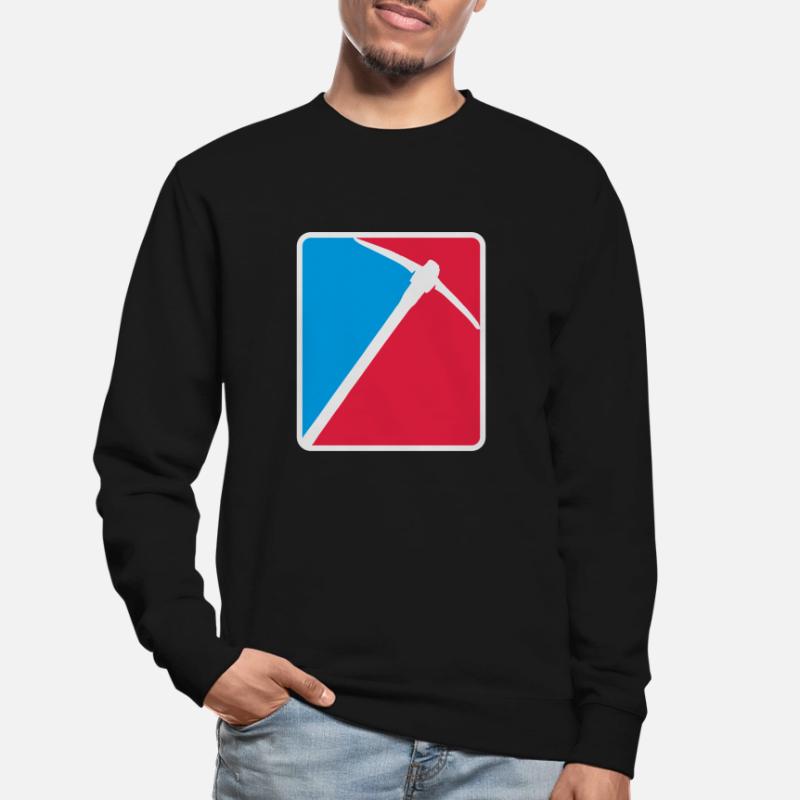 angular pickaxe pickaxe mining mining hammer ax to Unisex Sweatshirt