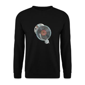 Tourne-disques - Sweat-shirt Unisexe - noir - Devant - Alina (178cm) & Michal (187cm)