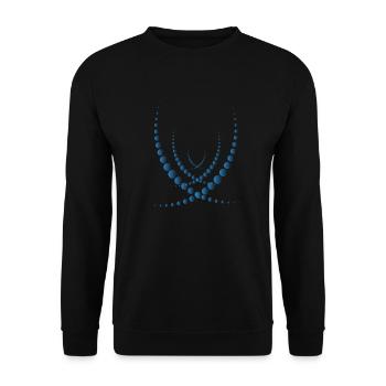 Optical illusion pattern shapes geometry gift - Unisex Sweatshirt - black - Front - Alina (178cm) & Michal (187cm)