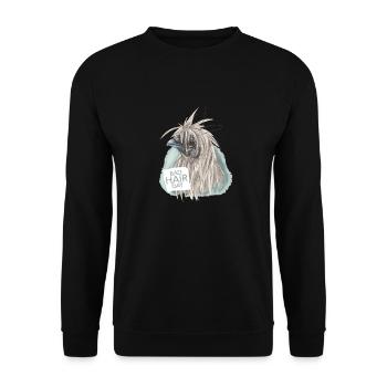 bad Hair day - Unisex Pullover - Schwarz - Vorne - Alina (178cm) & Michal (187cm)