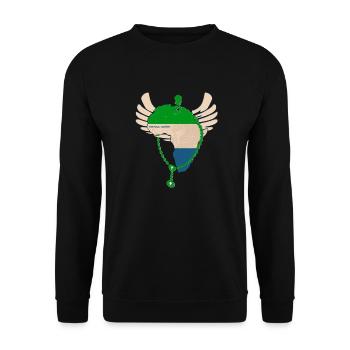 Sierra Leone - Unisex Sweatshirt - black - Front - Alina (178cm) & Michal (187cm)