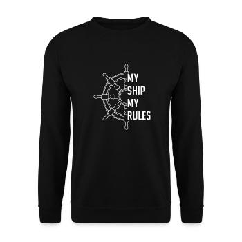 Mein Schiff meine Regeln - Unisex Pullover - Schwarz - Vorne - Alina (178cm) & Michal (187cm)