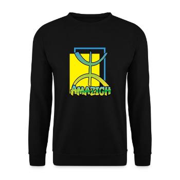 Amazigh (Amazigh inside) - Sweat-shirt Unisexe - noir - Devant - Alina (178cm) & Michal (187cm)