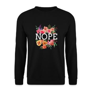 Nope Non - Sweat-shirt Unisexe - noir - Devant - Alina (178cm) & Michal (187cm)
