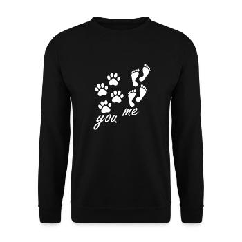 Chien chien - Sweat-shirt Unisexe - noir - Devant - Alina (178cm) & Michal (187cm)