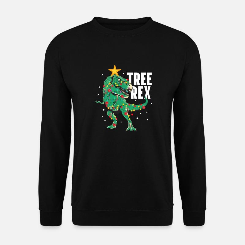 Tree Rex Funny T-Rex Lover Dinosaur Christmas Tree - Unisex Pullover - Schwarz