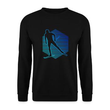 Langlauf Classic Damen Herren Langlauf Langlauf Kl - Unisex Pullover - Schwarz - Vorne - Alina (178cm) & Michal (187cm)
