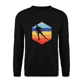 Cross-country skiing Classic Cross-country skiing Classic cross-country skiing - Unisex Sweatshirt - black - Front - Alina (178cm) & Michal (187cm)
