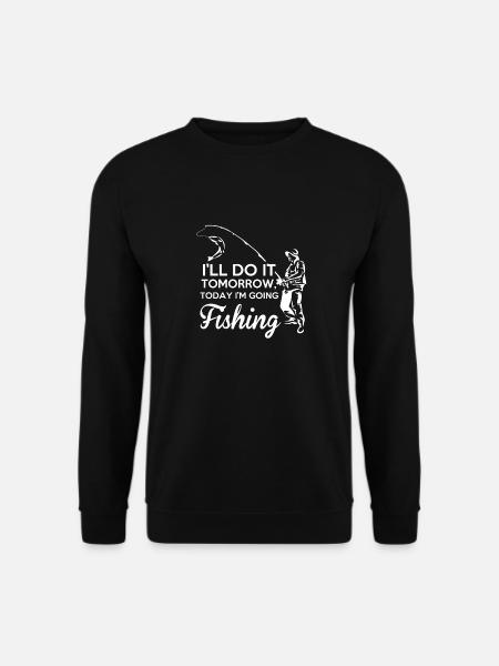 ICH GEHE ANGELN - Unisex Pullover - Schwarz
