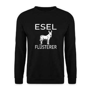 Donkey Esel - Unisex Pullover - Schwarz - Vorne - Alina (178cm) & Michal (187cm)