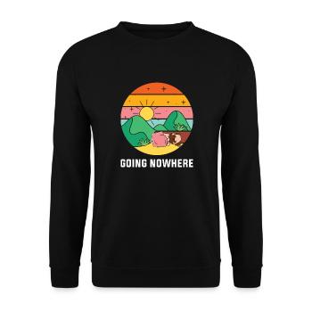 Going nowhere - Unisex Sweatshirt - black - Front - Alina (178cm) & Michal (187cm)