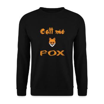 Call me fox - Sweat-shirt Unisexe - noir - Devant - Alina (178cm) & Michal (187cm)