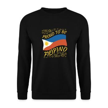 Philippines Sun Pride Filipino Flag I Gift - Unisex Sweatshirt - black - Front - Alina (178cm) & Michal (187cm)