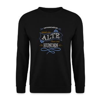 women lieben power zitat oma beziehung - Unisex Pullover - Schwarz - Vorne - Alina (178cm) & Michal (187cm)