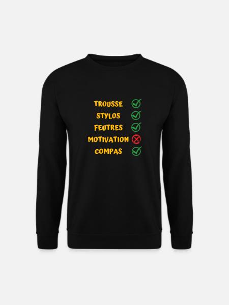 rentrée scolaire - Sweat-shirt Unisexe - noir
