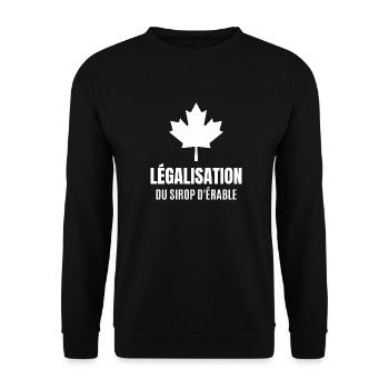 légalisation du sirop d'érable - Sweat-shirt Unisexe - noir - Devant - Alina (178cm) & Michal (187cm)