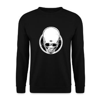 Top skull - crane en plongée - Sweat-shirt Unisexe - noir - Devant - Alina (178cm) & Michal (187cm)