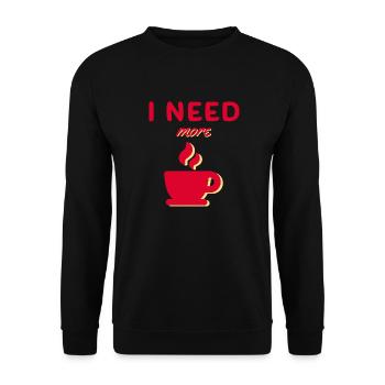 Kaffee, Kaffeemaschine, Kaffee trinken, Barista - Unisex Pullover - Schwarz - Vorne - Alina (178cm) & Michal (187cm)