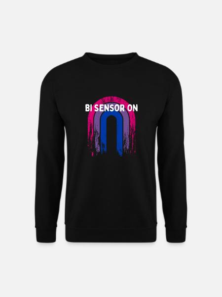 Bi Sensor On Bisexual Funny Bi Pride Humor LGBTQ - Unisex Sweatshirt - black