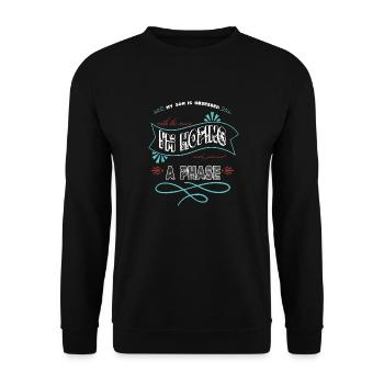 Cool Fun Jokes Statement Astronomy Earth - Unisex Sweatshirt - black - Front - Alina (178cm) & Michal (187cm)