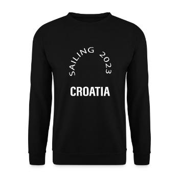 Sailing Croatia 2023 - Unisex Pullover - Schwarz - Vorne - Alina (178cm) & Michal (187cm)