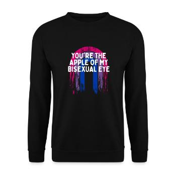 The Apple of my Bisexual Eye Bi Couples Bi Pride - Unisex Sweatshirt - black - Front - Alina (178cm) & Michal (187cm)