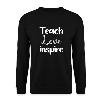 Teach love inspire perfect back to school teacher - Sweat-shirt Unisexe - noir - Devant - Alina (178cm) & Michal (187cm)