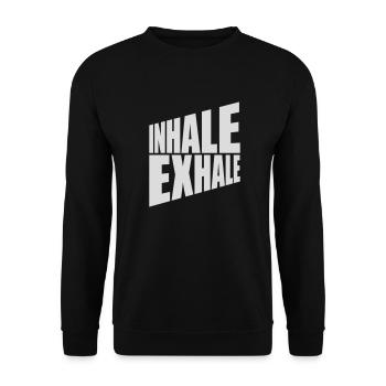 Inspirez expirez Yoga citation - Sweat-shirt Unisexe - noir - Devant - Alina (178cm) & Michal (187cm)