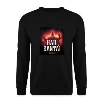 Salut, Père Noël! - Sweat-shirt Unisexe - noir - Devant - Alina (178cm) & Michal (187cm)