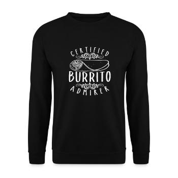 Cheat Day Burrito Burger Fast Food Pizza - Unisex Sweatshirt - black - Front - Alina (178cm) & Michal (187cm)