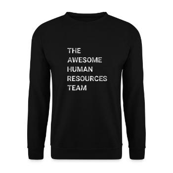 The Awesome Human Resources Team - Unisex Sweatshirt - black - Front - Alina (178cm) & Michal (187cm)