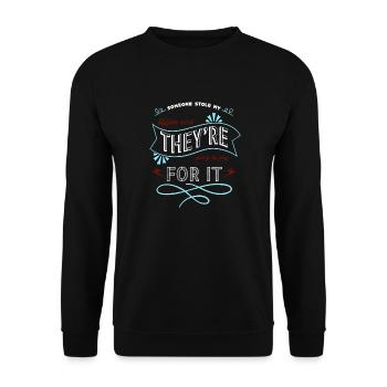 gift glitch hacker joke and free wifi present idea - Unisex Pullover - Schwarz - Vorne - Alina (178cm) & Michal (187cm)