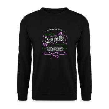 bürotasse bohnenröstung geschenk tasse süchtig - Unisex Pullover - Schwarz - Vorne - Alina (178cm) & Michal (187cm)