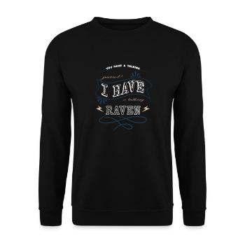 joke frequent readers present idea inspirational - Unisex Sweatshirt - black - Front - Alina (178cm) & Michal (187cm)