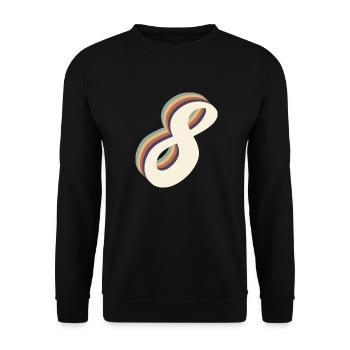 Vintage 8th Anniversary - Unisex Sweatshirt - black - Front - Alina (178cm) & Michal (187cm)