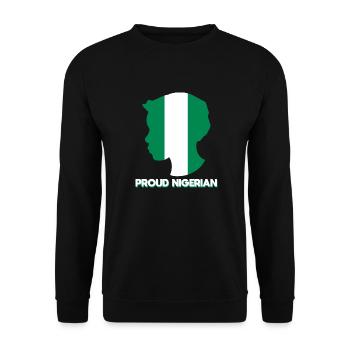 Nigeria Nigerian Africa Flag Pride I Gift - Unisex Sweatshirt - black - Front - Alina (178cm) & Michal (187cm)