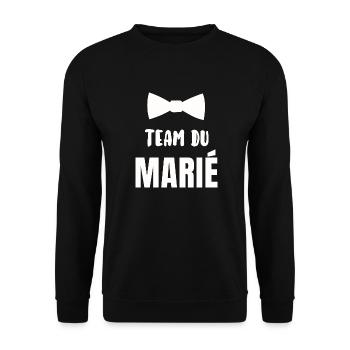 Team du marié - Sweat-shirt Unisexe - noir - Devant - Alina (178cm) & Michal (187cm)