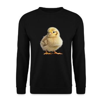 Poussin super mignon - Sweat-shirt Unisexe - noir - Devant - Alina (178cm) & Michal (187cm)