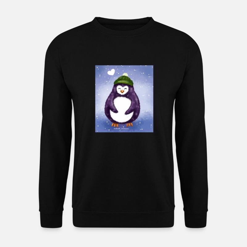 Winter Pinguin - Unisex Pullover - Schwarz