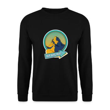 DER BERG RUFT! - Unisex Pullover - Schwarz - Vorne - Alina (178cm) & Michal (187cm)