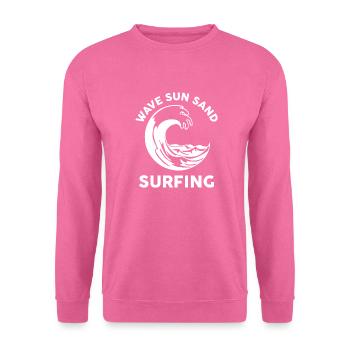 Surfing Surfboard Surfer Geschenkidee - Unisex Pullover - Pink - Vorne