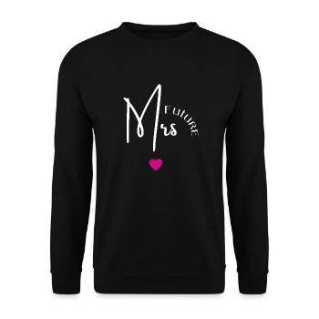 Future mrs - Sweat-shirt Unisexe - noir - Devant - Alina (178cm) & Michal (187cm)
