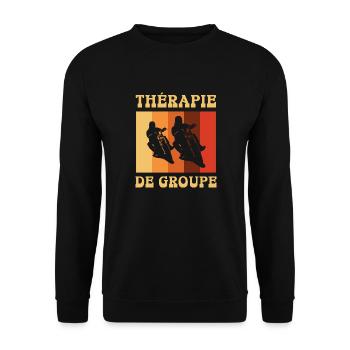 thérapie de groupe - Sweat-shirt Unisexe - noir - Devant - Alina (178cm) & Michal (187cm)