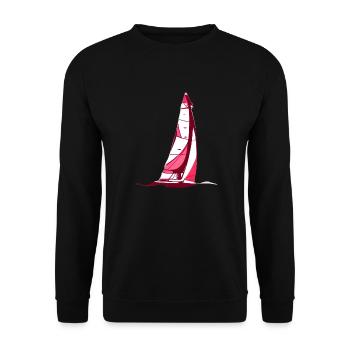 Sailing Ship Sailing Sailing Sailboat Sailor - Unisex Sweatshirt - black - Front - Alina (178cm) & Michal (187cm)