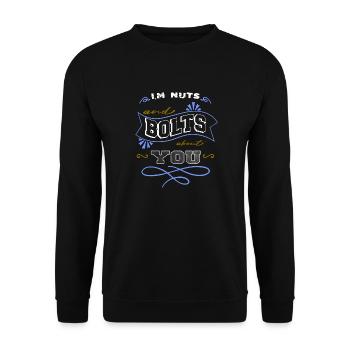 robotics tshirt jokes birthday present idea boys - Unisex Sweatshirt - black - Front - Alina (178cm) & Michal (187cm)