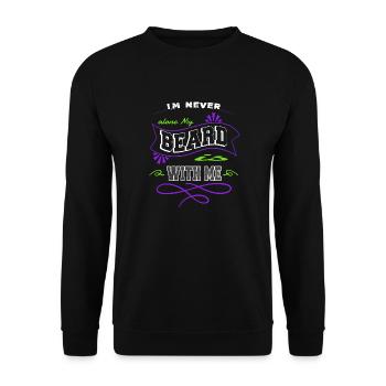 Social Distancing Bear Earloop Beard Lover Man - Unisex Sweatshirt - black - Front - Alina (178cm) & Michal (187cm)