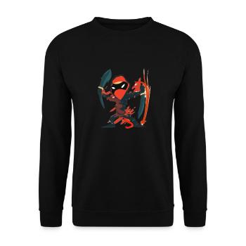 Amazing Ninja - Unisex Sweatshirt - black - Front - Alina (178cm) & Michal (187cm)