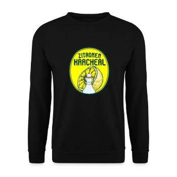 Zitronen Kracherl - Limonade - Limo - Unisex Pullover - Schwarz - Vorne - Alina (178cm) & Michal (187cm)