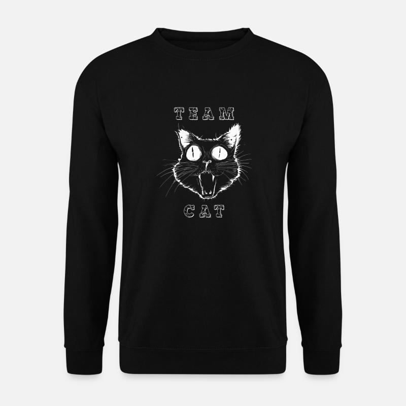 crazy cat TEAM - Unisex Pullover - Schwarz